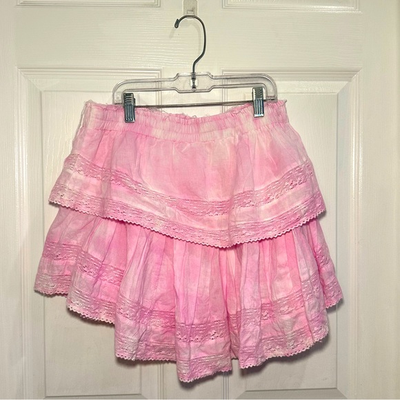 LOVE SHACK FANCY PINK SKIRT - Picture 2 of 3